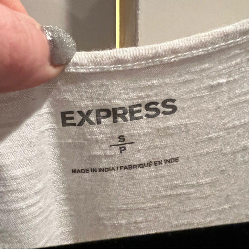 Express White Beaded Racerback Tank S - Picture 4 of 4